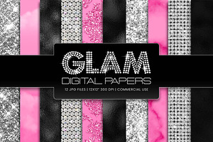 Glam Digital Papers Design Textures
