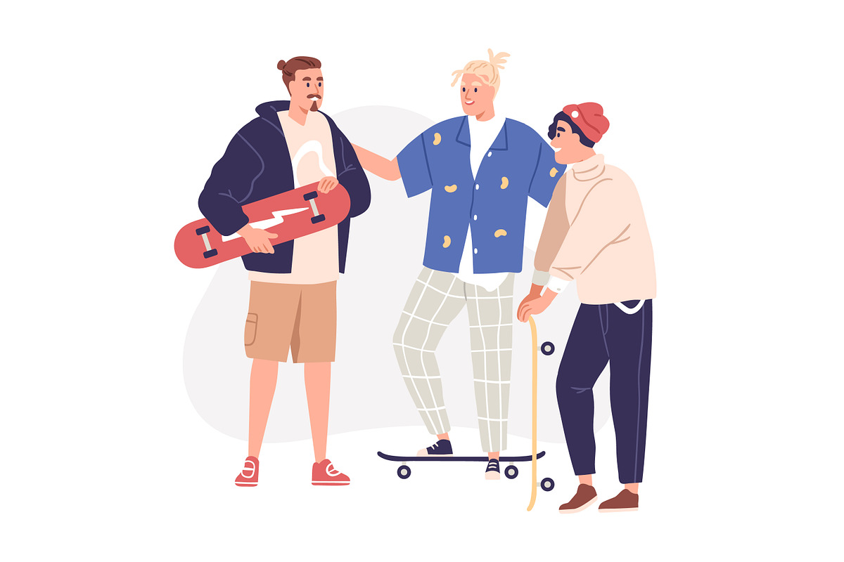 Men friends relax together set, a Person Illustration by Good Studio (Photo 5 of 9)