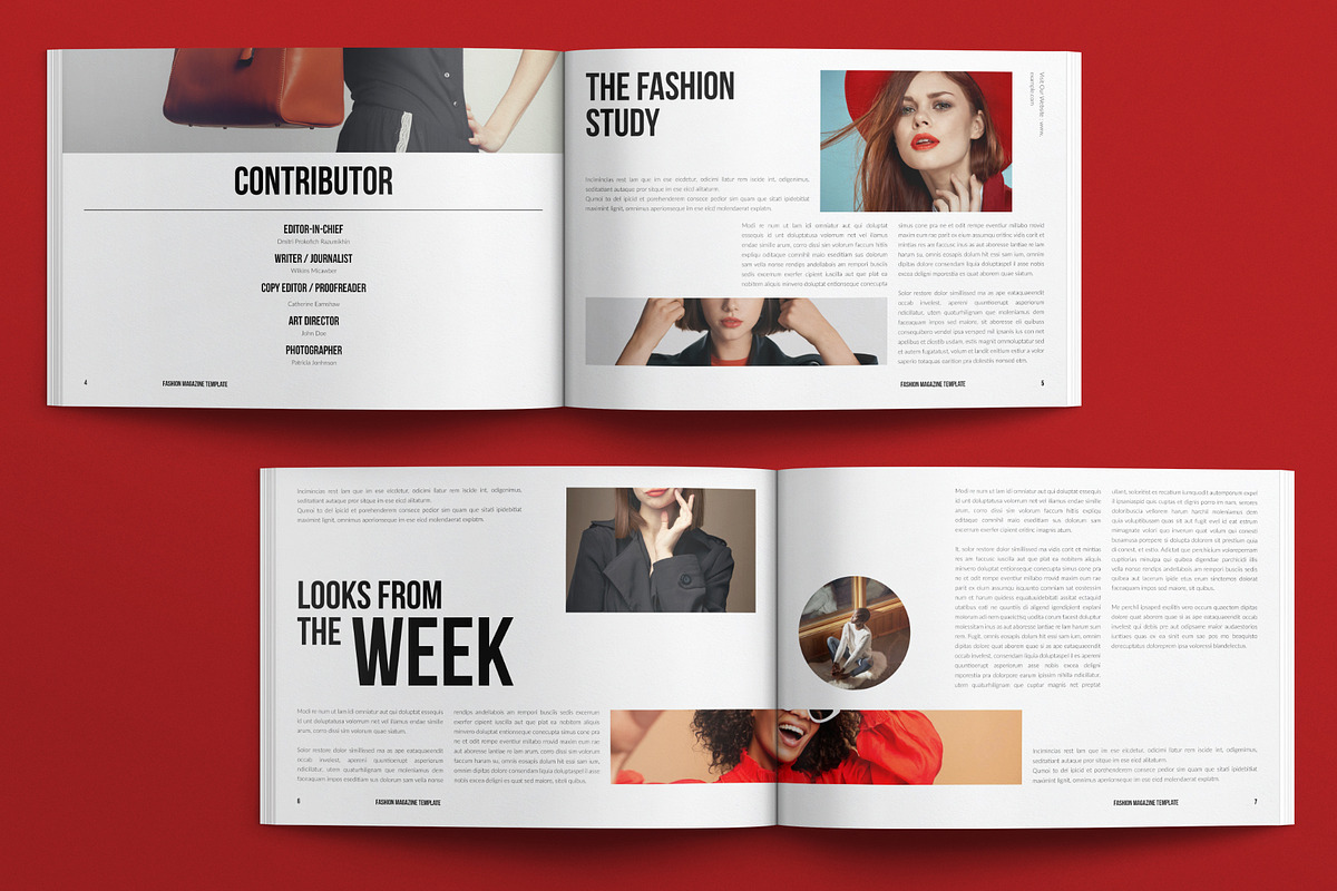 Fashion Magazine Template Landscape, a Brochure Template by E-Type (Photo 3 of 7)