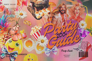 Party Guide Collage Elements