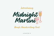 Midnight Martini Brush Script Font, a Handwritten Font by Blush Font Co. (Thumbnail 1 of 3)