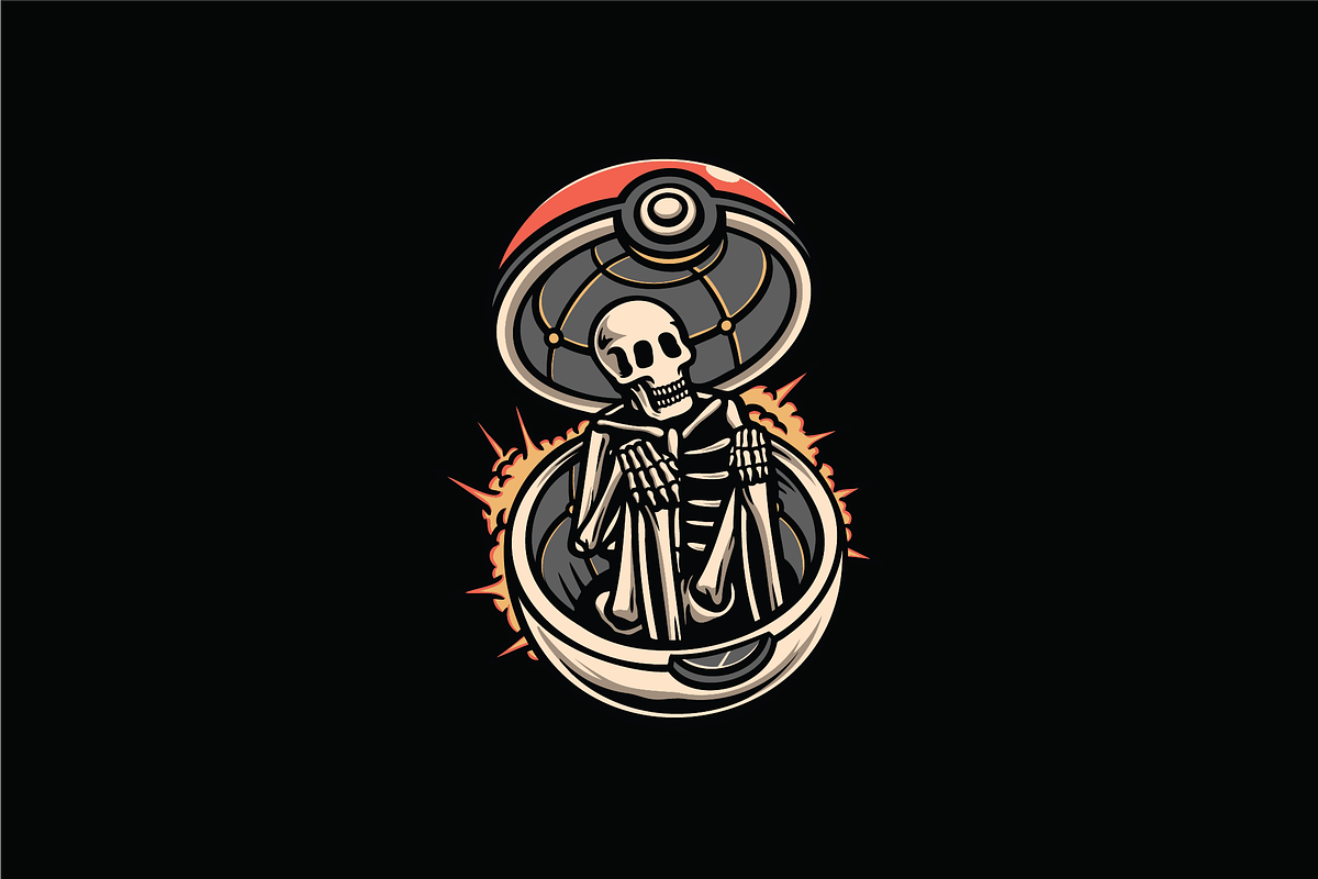 Skeleton in Pokéball, an Object Illustration by nomlimo.com (Photo 1 of 3)