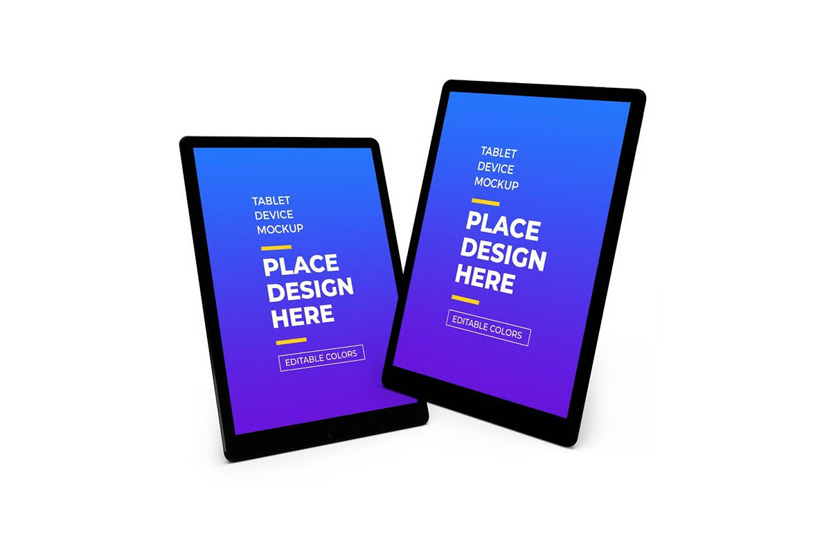 Tablet Device Mockup Template Set, an iPad Mockup by DesignRushMarket (Photo 7 of 11)