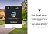 Real Estate Yard Sign, a Poster Template by PittaFinePrint (Thumbnail 3 of 4)