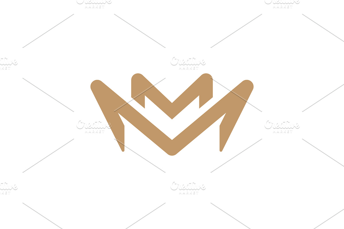 Lettermarks MM Crown Logo Templates, a Branding & Logo Template by ganuDESIGN (Photo 1 of 4)
