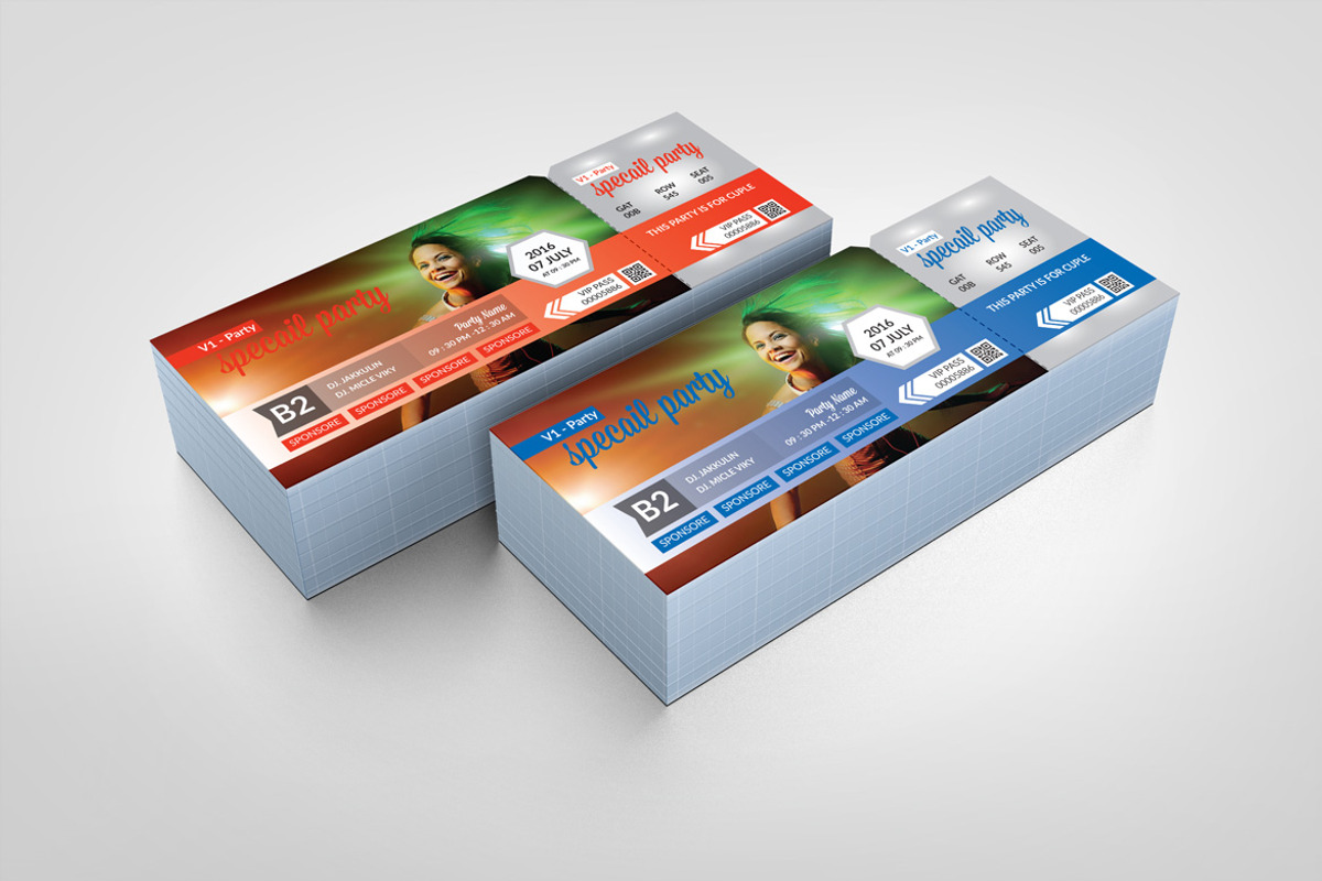 Professional Event Ticket Template, a Card Template by BrandlyTemplate (Photo 1 of 3)