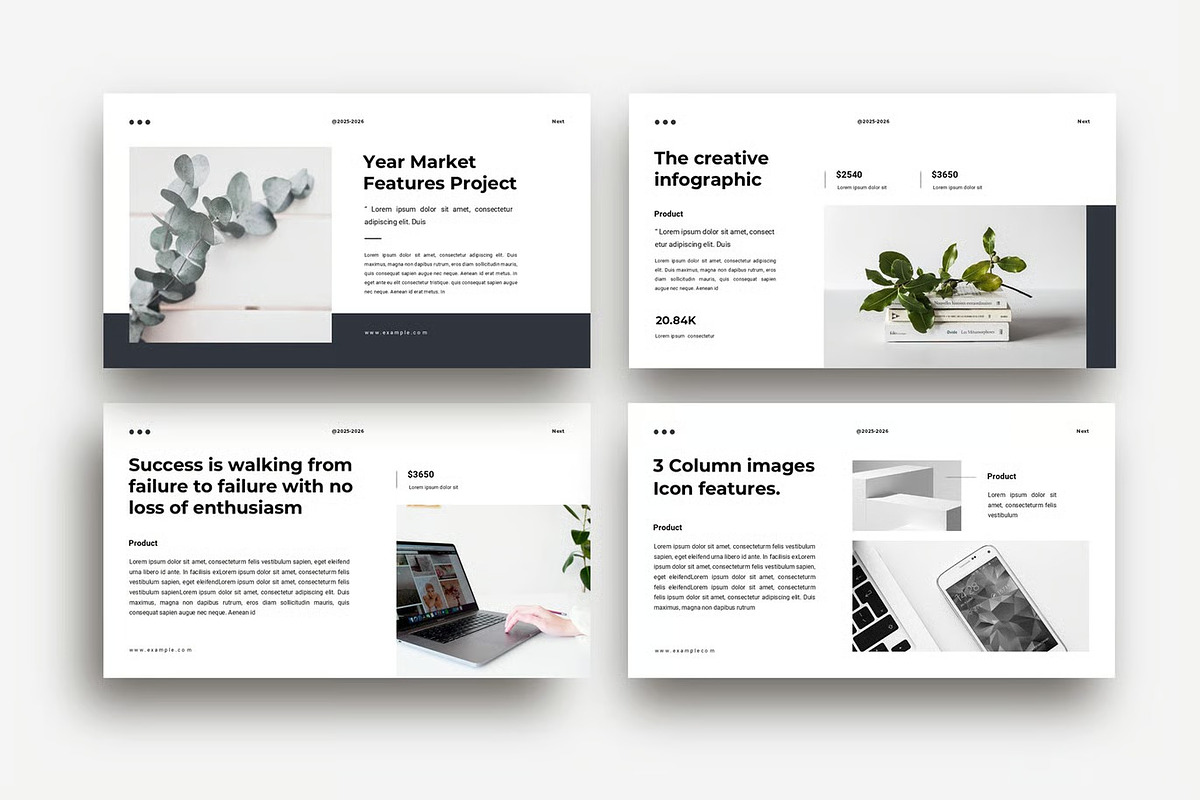 Design Minimal Presentation Template Powerpoint preview 4