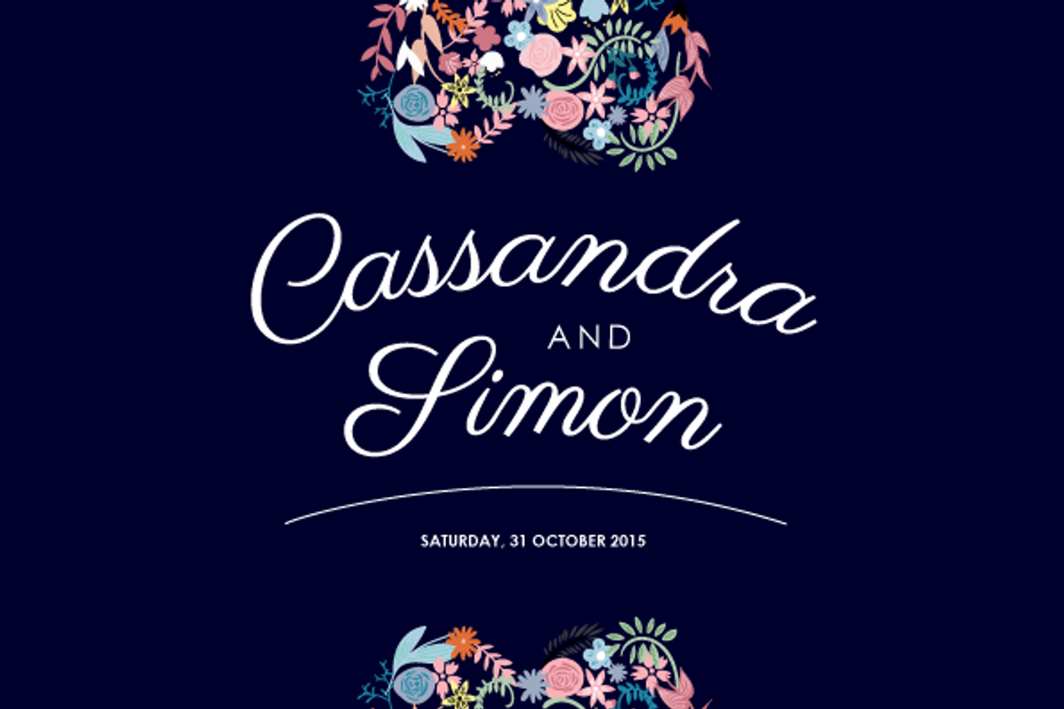 Flowery &Modern Wedding Invitation, an Invitation Template by Laffmate (Photo 3 of 4)
