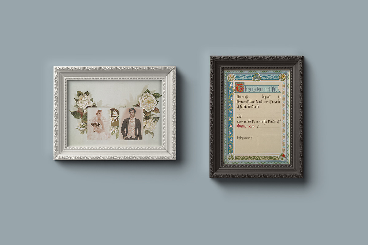 Antique Marriage Ephemera, a Texture Graphic by Blue Line Design (Photo 3 of 11)