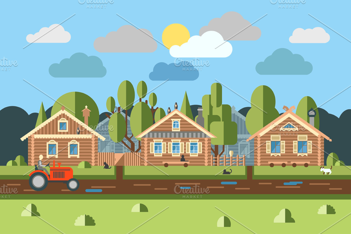 Log houses, an Object Illustration by daseugen (Photo 5 of 5)