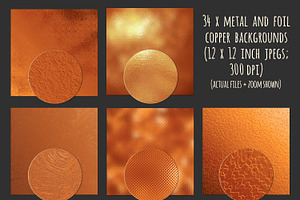 Copper Metallic Textures Bundle