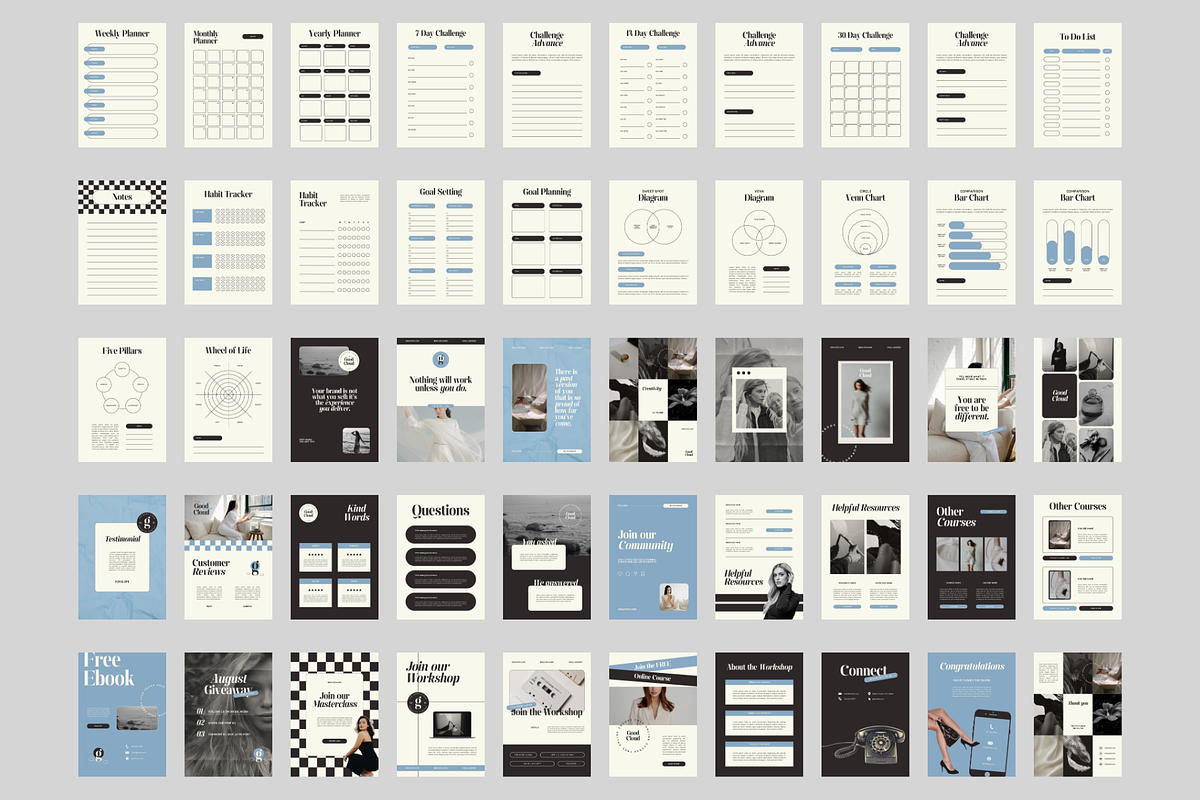 Modern Ebook Workbook Canva Template, a Marketing Template by Anna Design Studio (Photo 8 of 11)