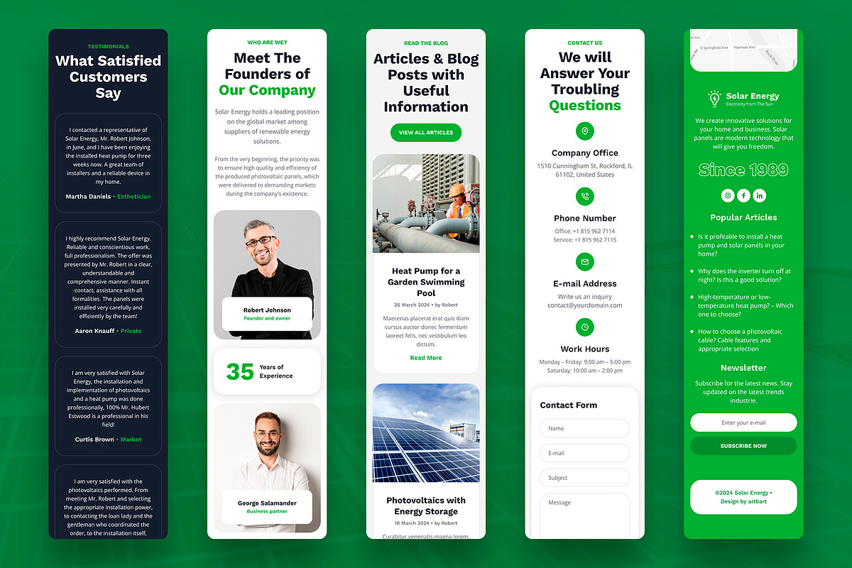 Solar Energy Landing Page Figma, an UI Kit Template by artbart (Photo 6 of 8)