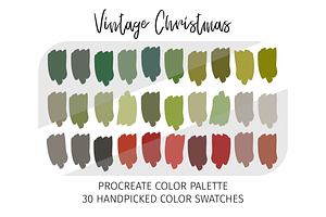 Procreate Christmas Color Palettes