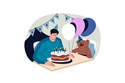 Alone people set. Loneliness concept, a Person Illustration by PaperTrident (Thumbnail 3 of 7)