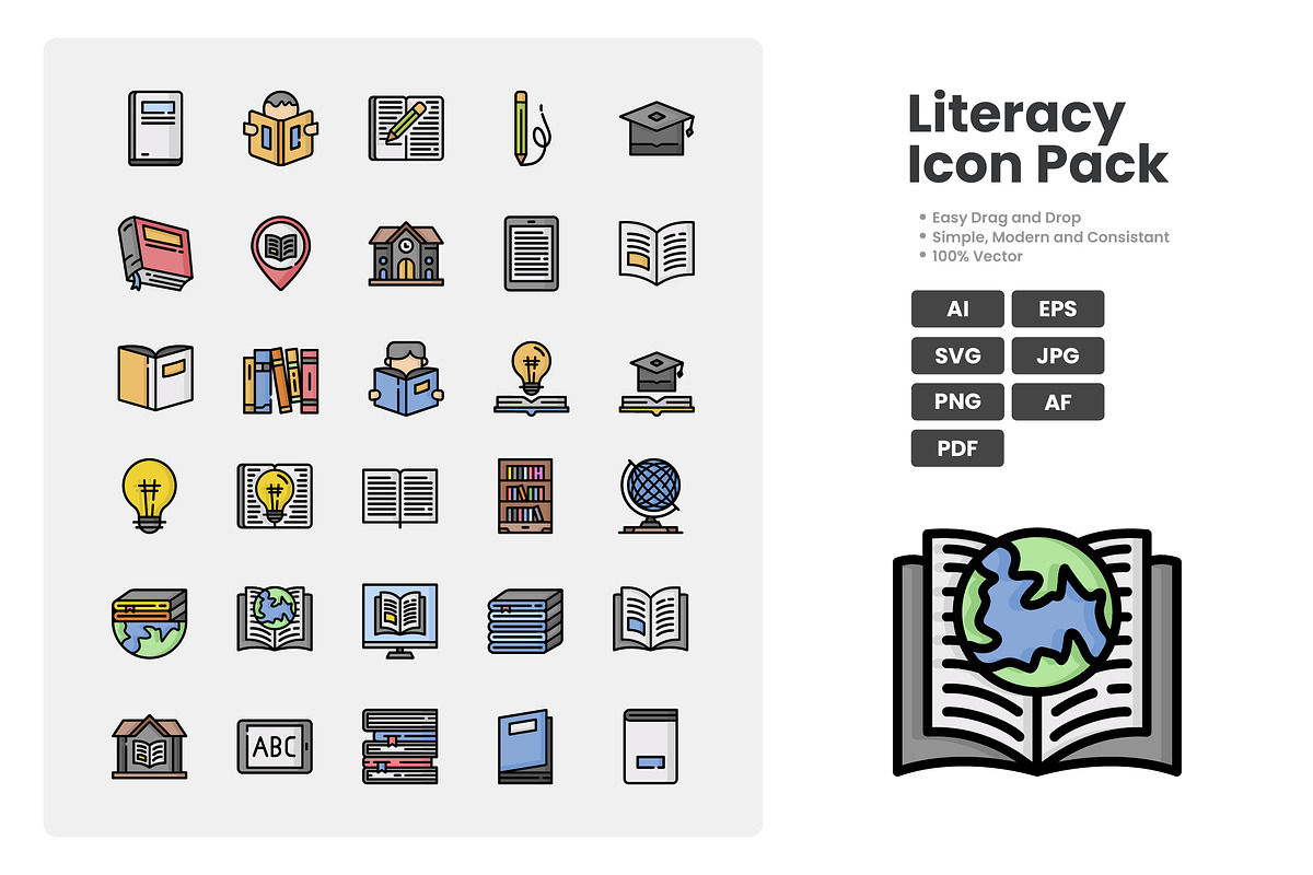 Literacy & Education Icon Set, a Duotone Icon by erifqizeicon (Photo 2 of 3)