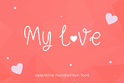 My Love - Valentine Handwritten Font, a Script Font by Mightyfire (Thumbnail 1 of 4)