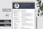 Lebenslauf Vorlage / Resume Template, a Resume Template by Klamp Studio (Thumbnail 2 of 10)