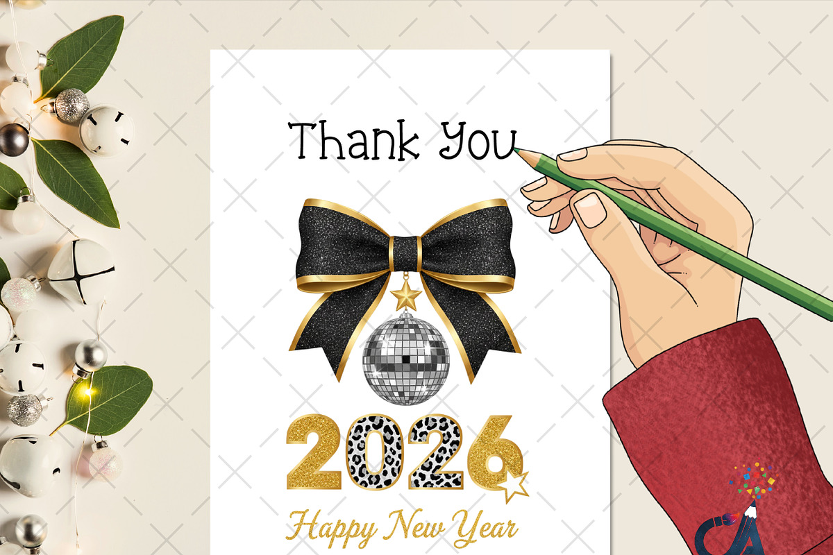 New Year 2026 Bow PNG, an Illustration by Creative Art (Photo 4 of 6)