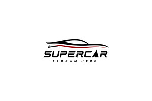 Car Line Logo Vector Design