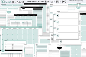 Planner Templates V1 PSD AI SVG EPS