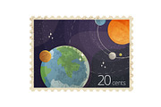 Vintage Space Postage Stamps, a Decorative Illustration by Zonda (Thumbnail 7 of 7)