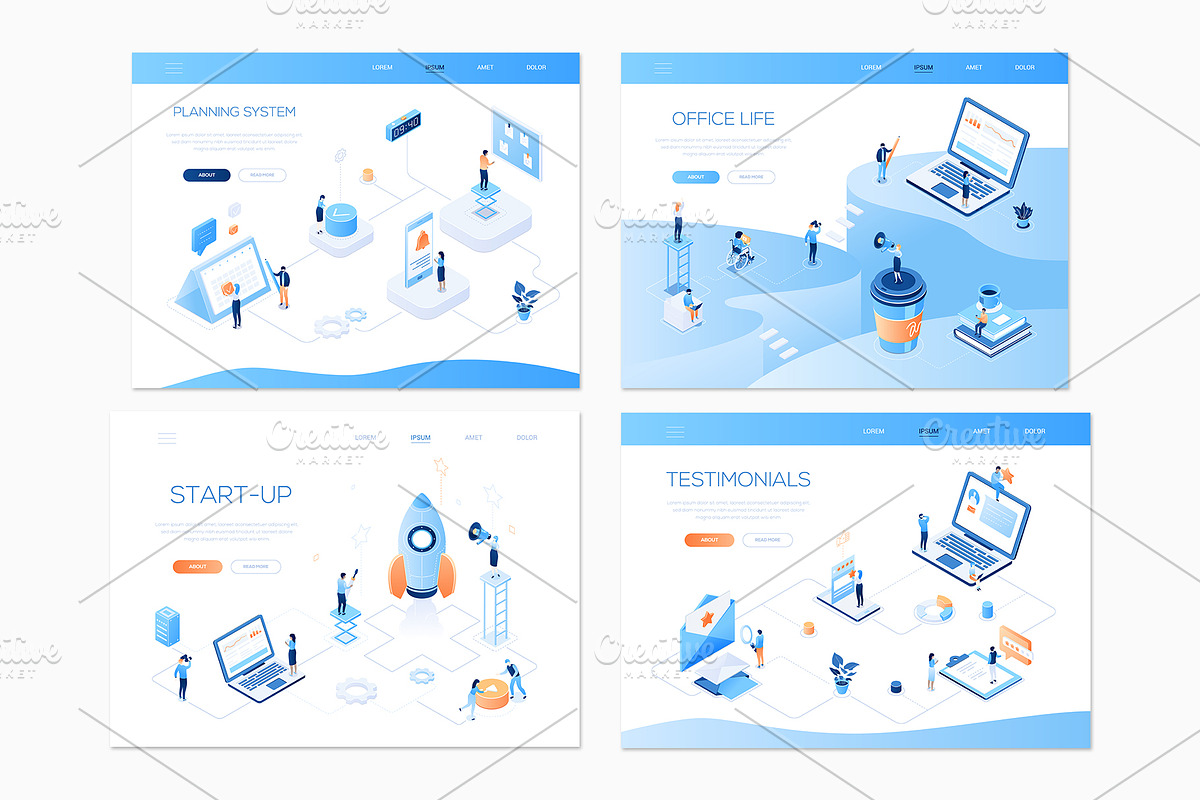 Isometric Illustration Kit, an UI Kit Template by Boyko Pictures (Photo 9 of 9)