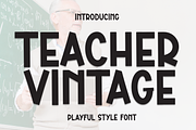 Teacher Vintage | Script Font, a Script Font by Scratchones (Thumbnail 1 of 8)