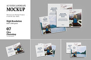 A5 Flyer Landscape Mockup, an Advertising Mockup by AndikaGraphic (Thumbnail 1 of 8)
