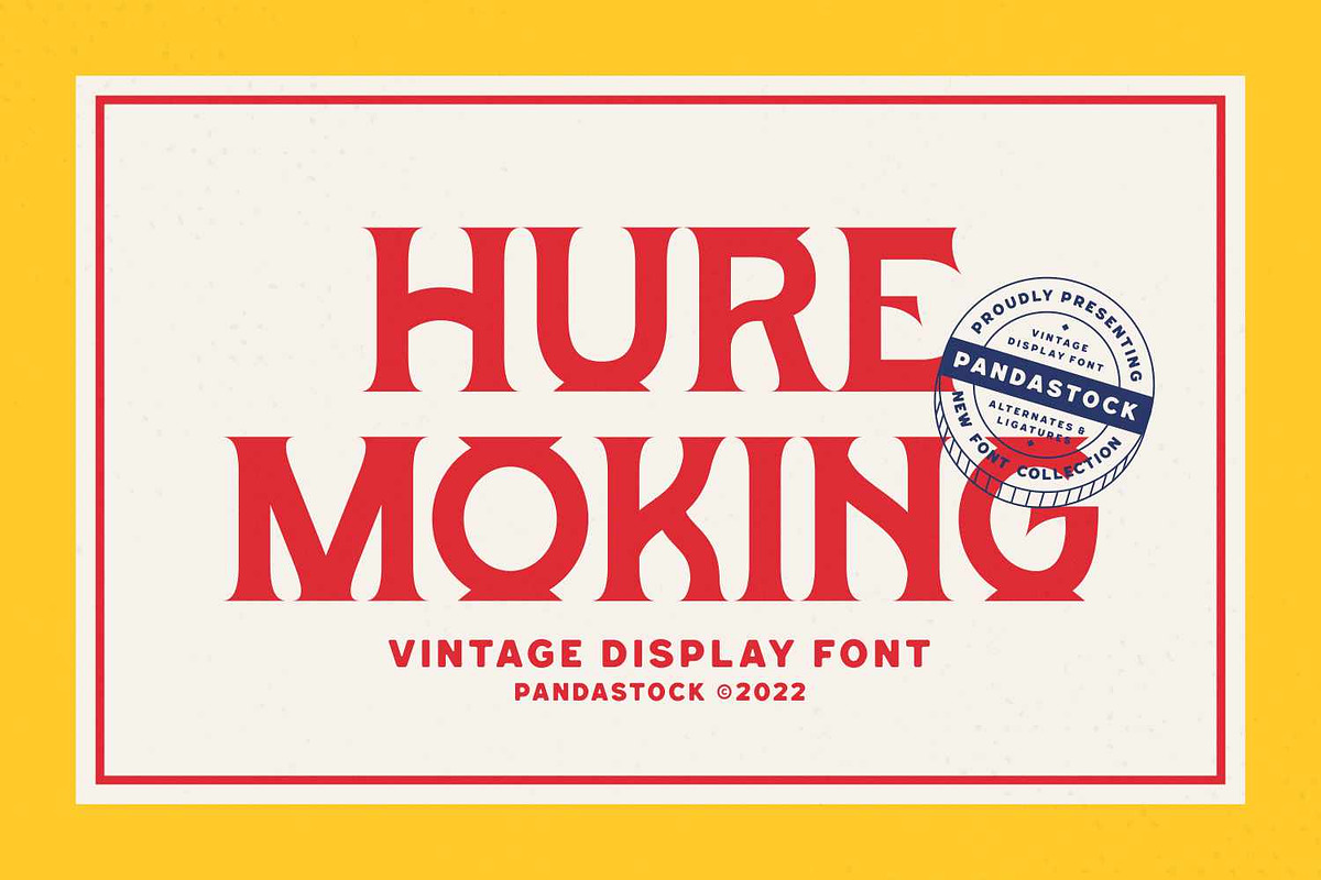 Hure Moking | Vintage Serif Font, a Serif Font by Imoodev (Photo 1 of 5)