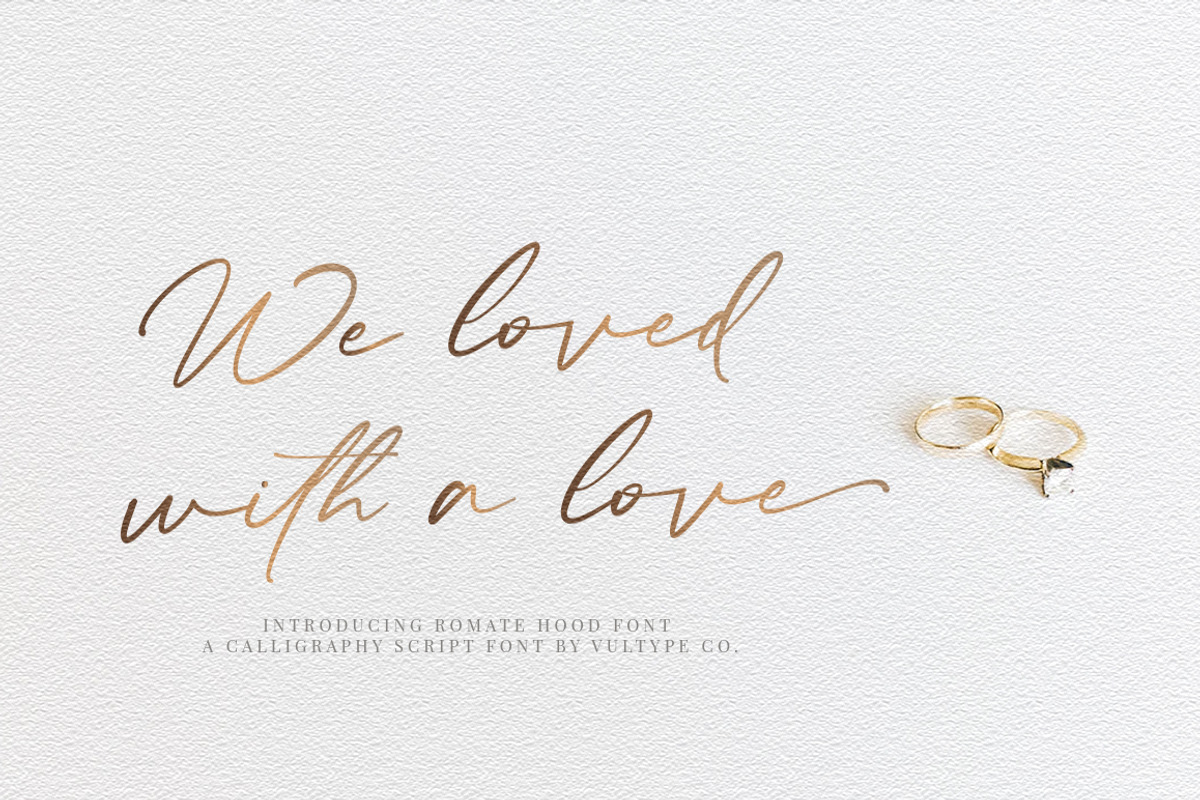 SALE ! Romate Hood Script + Swash, a Script Font by Vultype Co. (Photo 7 of 14)