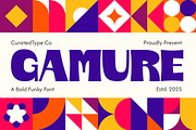 Gamure - Playful Bold Display Font, a Sans Serif Font by CuratedType Studio (Thumbnail 1 of 10)