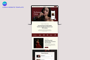 Podcast Canva Website Template Kit, a Landing Page Template by Web Template Market