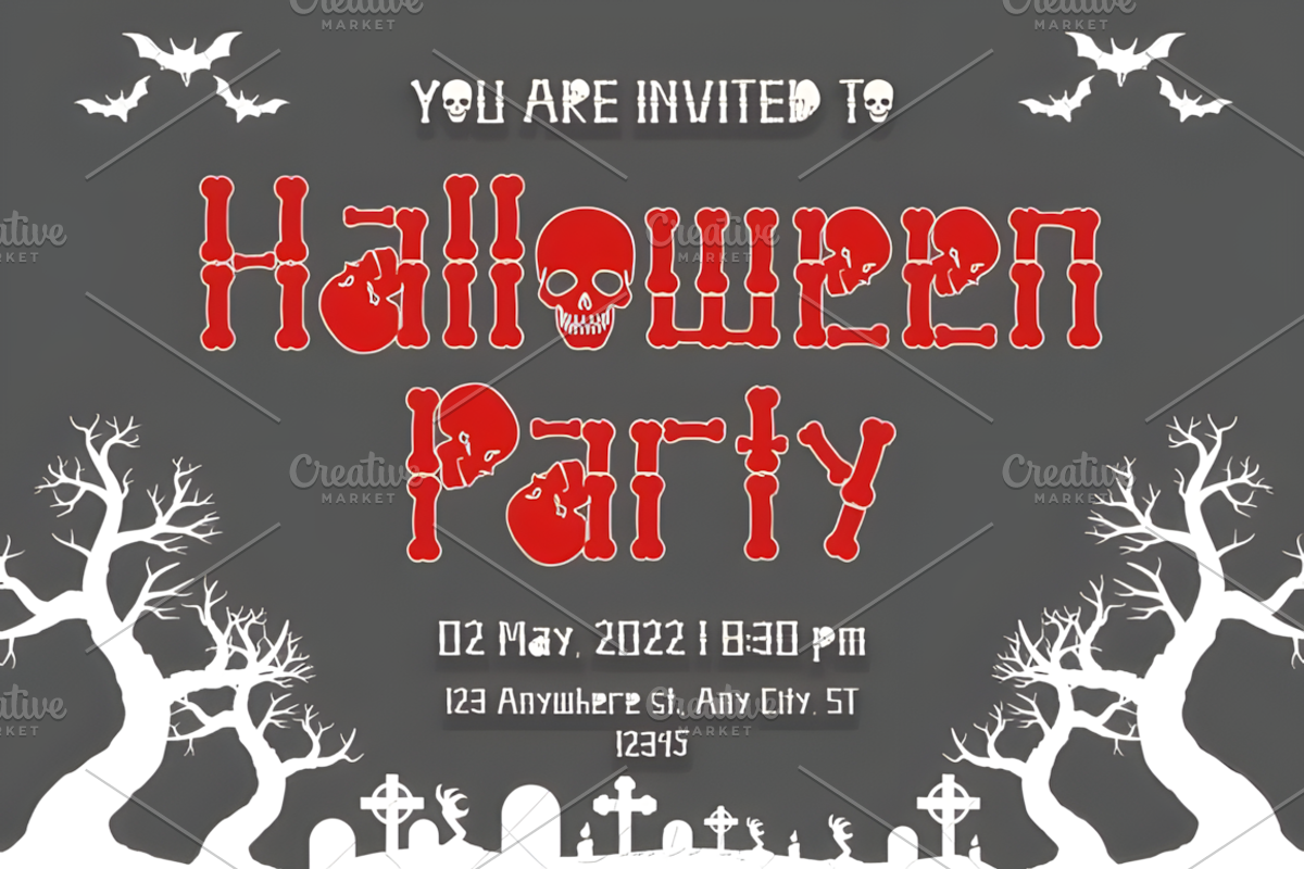 Ghost Skeleton Font, a Handwritten Font by Design Station (Photo 4 of 7)