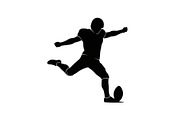 Football Soccer Silhouette Bundle, an Illustration by hafijul (Thumbnail 22 of 51)