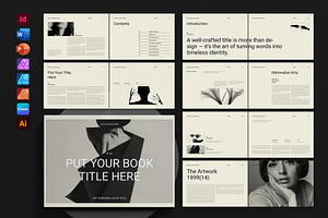 Book Title Layout Design Landscape, a Magazine Template by DesignCrest