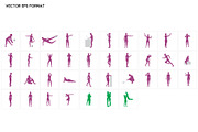 100+ male / female silhouette poses, a Sport Illustration by Nick Novell (Thumbnail 5 of 5)