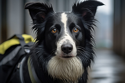 Portrait of a border collie dog livi, a Photo by Iftikhar Alam