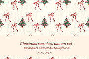 Christmas Seamless Pattern Set, an Illustration by Oleksandra Illustrates (Thumbnail 1 of 20)