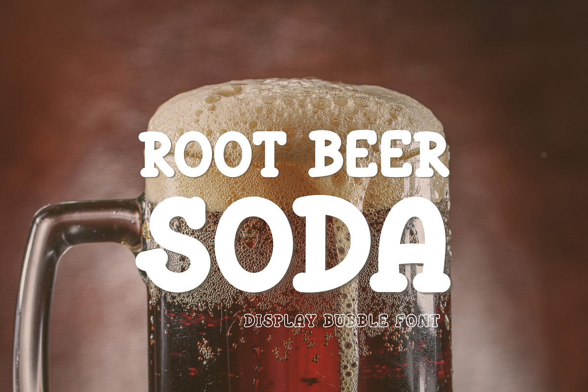 Retro Display Font - Root Beer Soda, a Handwritten Font by ZoloDesignHub (Photo 1 of 9)