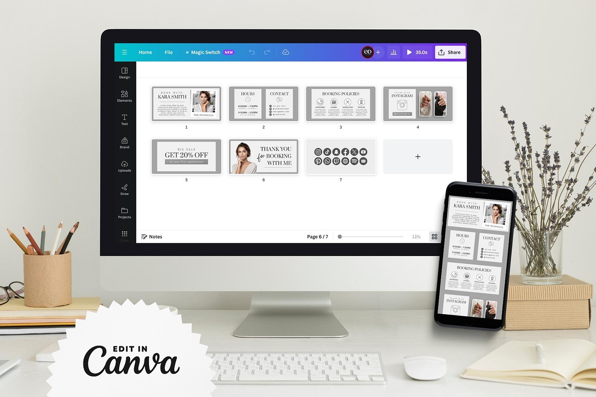 Nail Tech Acuity Scheduling • Canva, a Websites & App Template by OniriqveDesigns (Photo 5 of 8)