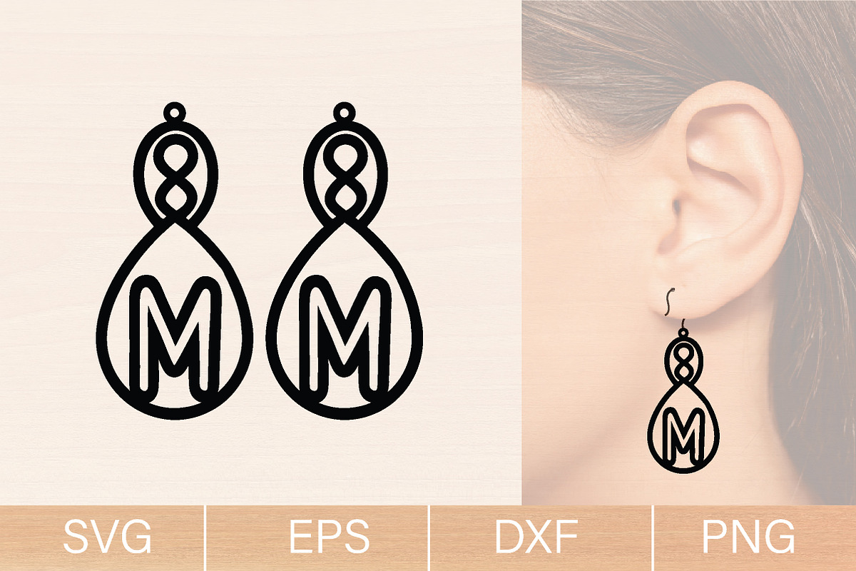 Mom Wood Earrings SVG Bundle, an Object Graphic by jannatulpakhi (Photo 3 of 6)