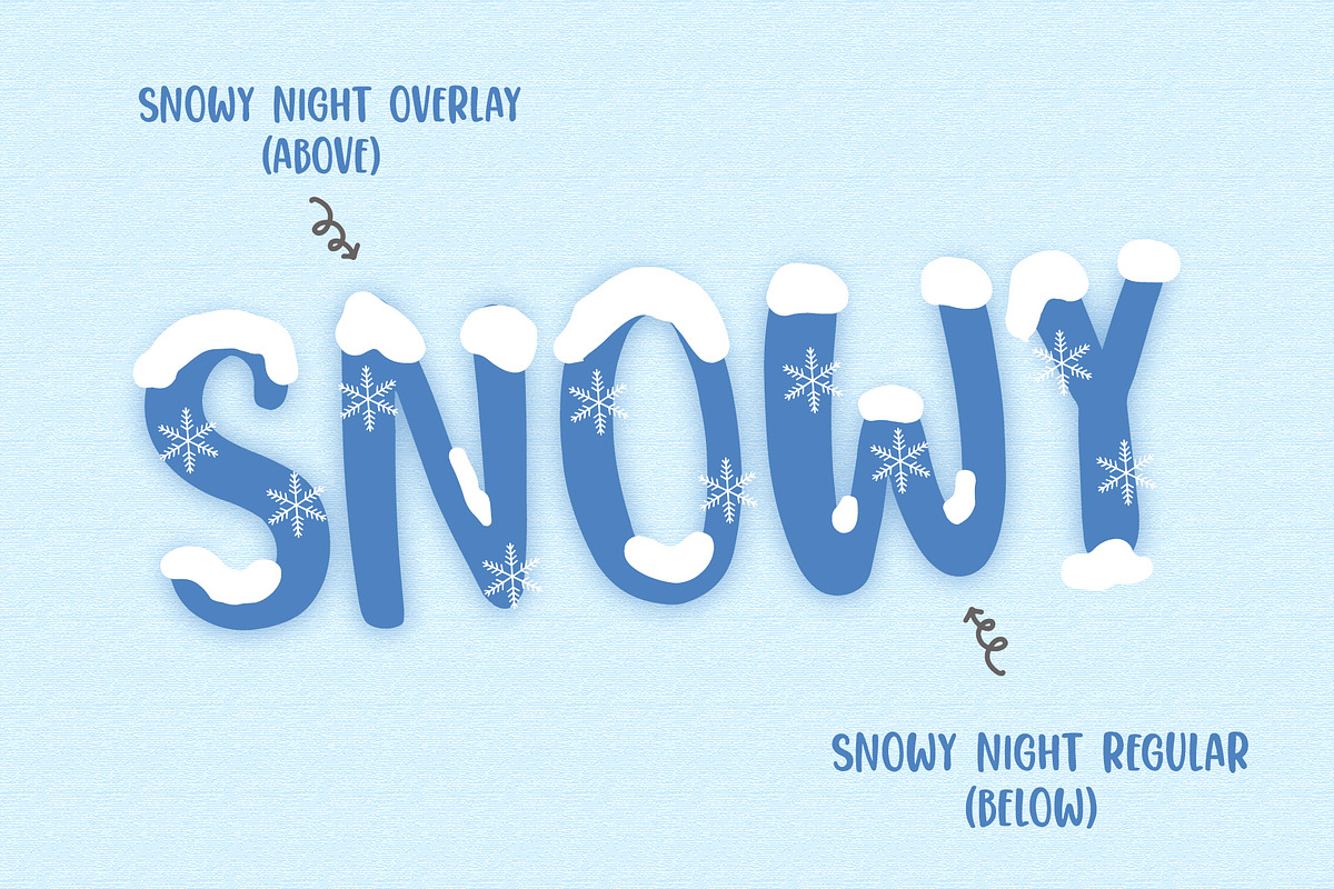 Snowy Night, a Sans Serif Font by Dm Studio (Photo 2 of 7)