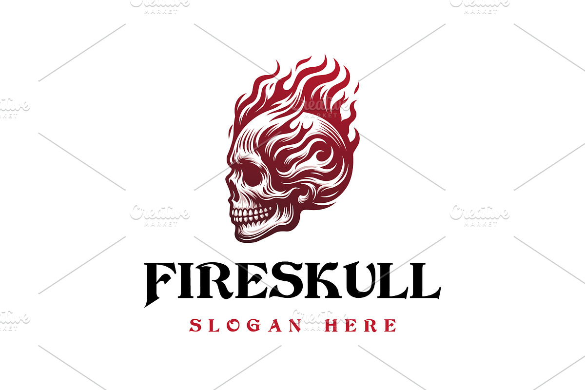 Fire Skull Logo, a Branding & Logo Template by Pixes (Photo 1 of 2)