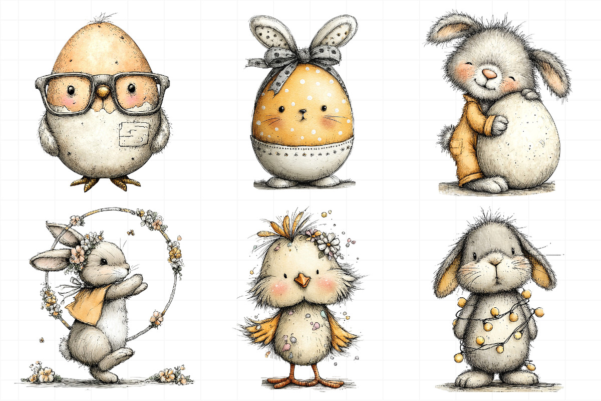 Funny Pink Easter Clipart, an Illustration by Daily.Designs (Photo 6 of 6)