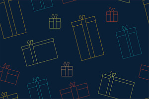 Seamless Patterns Of Gift Boxes