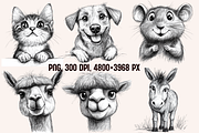 Farm Animals Pencil Sketches, an Animal Illustration by PrintHaven Designs (Thumbnail 8 of 10)