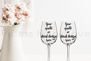 3 Pretty Floral Wine Glass Mockups, a Product Mockup by Plums Pixel Love (Thumbnail 3 of 4)