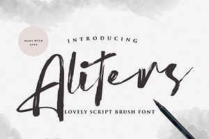 Aliters // Rough Script Font