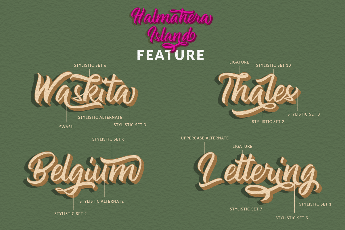Halmahera Island - Layered Font preview 3